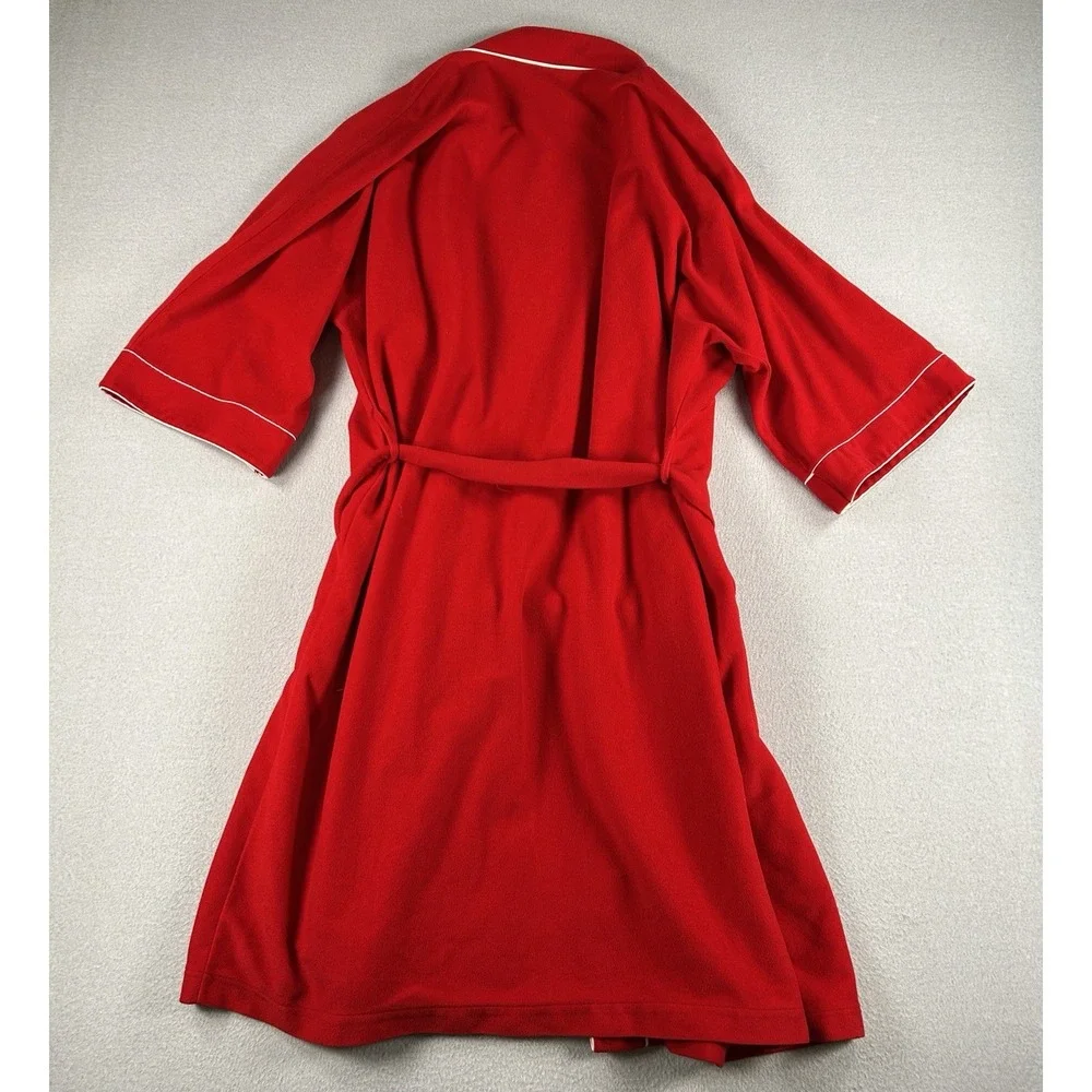 VTG 1970's Munsingwear RED Men's Tie Robe 100% Darcron Polyester Size S To XL